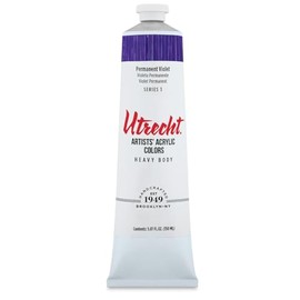 Utrecht Artists' Acrylic Paint - Permanent Violet, 5 oz tube