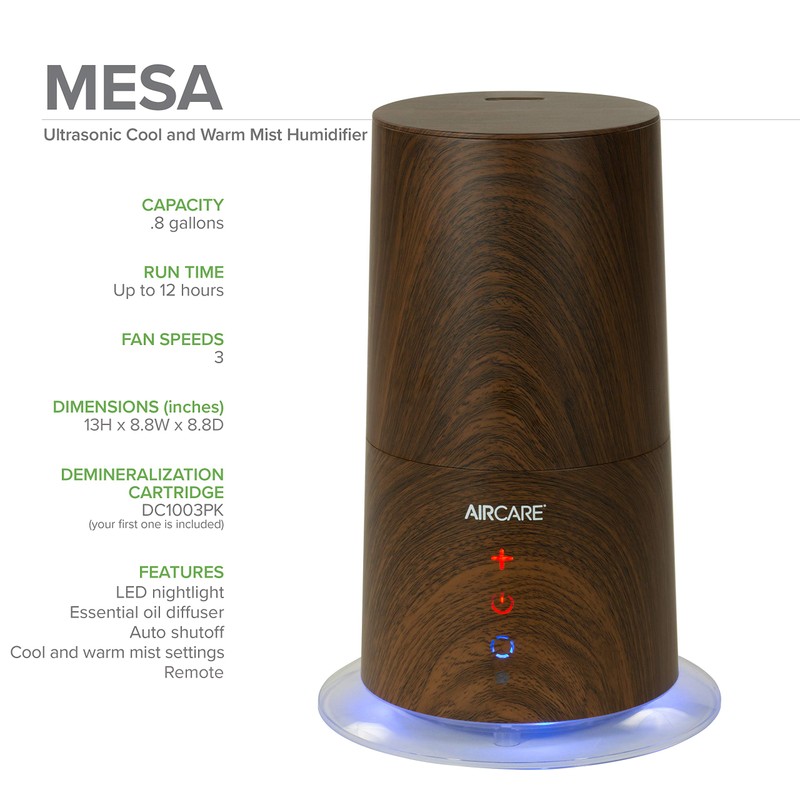 AIRCARE Ultrasonic Cool & Warm Mist Humidifier-MESA