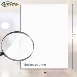 White EVA Foam Sheets, 9 x 12 Inch, 2mm Thick Handicraft Foam Paper for Arts and Crafts, by ACTIVITYya - 10 Sheets