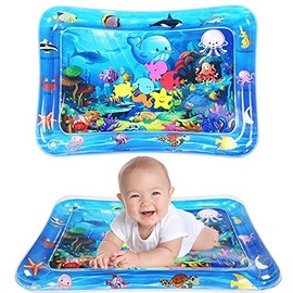 Tummy Time Water Mat Inflatable Baby Water Play mat for 3 6 9 Months Newborn Girl & Boy Early Activity Center
