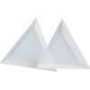 Uniquer 40Pcs White Bead Sorting Trays Triangle Shape Jewelry Storage