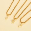 Joo&Rind Women's Gold Necklace with Letter Pendant, Bright French Necklaces