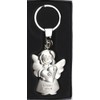 Guardian Angel Key Ring 5 CM matte Silver-Plated Surface