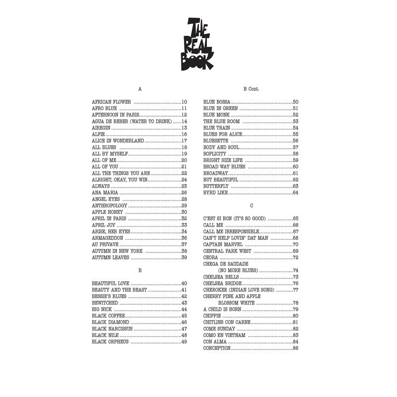 The Real Book - Volume I - Sixth Edition -