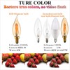 LiteHistory Dimmable 4W 2200K Amber CA10 led Bulb E12 Candelabra