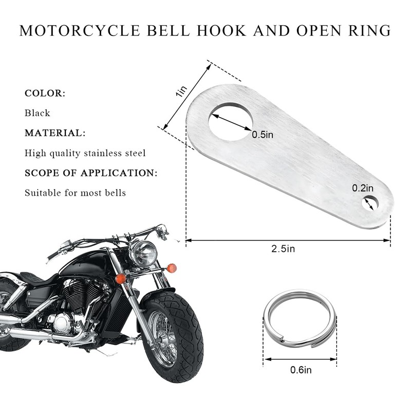 NYTKL Motorcycle Bell Hanger, Guardian Luck Riding Bell Hanger Mount