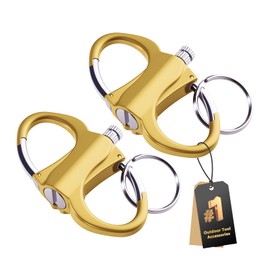 Peuesty Keychain Lighter Holder Key Chain Metal Match Lighter for Outdoor Car and Home Matches Bulk Novelty Key Chains 2025 (Gold-2)