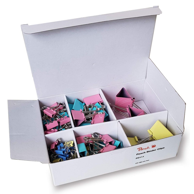 Peach Multi-Purpose Clips - 100 Clips in Various Sizes Assorted