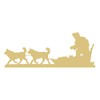Dog Sled Cutout Unfinished Wood Pet Lover Shelter Décor Door