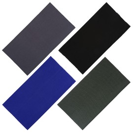 SMEHCF 4 Multipurpose Bandanas for Women Men Headband Balaclava Hair Head Scarf Face Half Airsoft Paintball Mask Neck Gaiters Breathable Reusable Washable Black Grey Blue Army Green