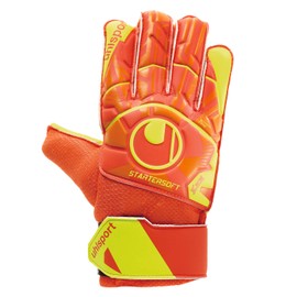 uhlsport Men's Impulse Goalkeeper Gloves, Dynamic Orange/Fluo Yellow, 2