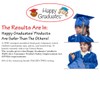 Happy Graduates Small Pink Shiny Child Graduation Cap, Gown, Tassel