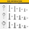 Mywish 540Pcs Metric M3 M4 M5 Screws Assortment Kit, Flat