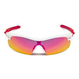 Boombah Auspex Scout Youth Sunglasses White/Hot Coral/Sangria
