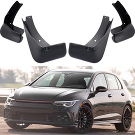 MOERTIFEI Mudguards Mud Flaps Splash Guards Fenders Compatible with 2022-2025 VW Golf GTI Hatchback, 4pcs Mud Guard Kit, Black