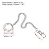 PATIKIL Wallet Chain Keychain with Keyrings Lobster Clasp 8", Nickel