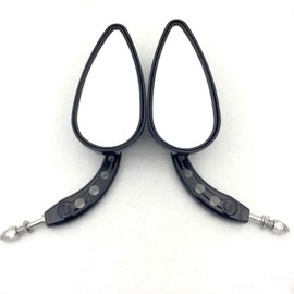 XKMT-Black Skull Side Mirrors Compatible With 1984 and up Harley Davidson Dyna Street Bob Low Rider Fat Bob Wide Glide Switchback CVO Street Glide Trike Freewheeler Tri Glide Ultra [B01G80QG6W]