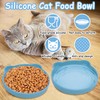 Apatal Silicone Cat Food Bowl Set of 2 Non-Slip Kitty