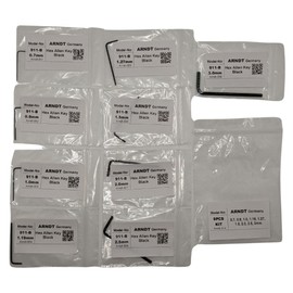 ARNDT Germany 9PCS Hex Key Set | Mini Hex Key Set: 0.7, 0.9, 1.0, 1.19, 1.27, 1.5, 2, 2.5, 3mm | Chromium Vanadium Steel