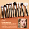 Jessup Set 35 Brochas de Maquillaje Profesionales para Rostro y