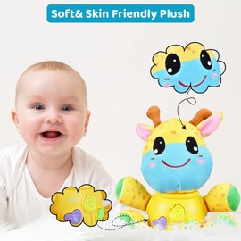 YOUMI Baby giraffe Musical Plush Toy，Interactive Baby Toys 6 to 36 Months，Educational Toys for 1 Year Old Girls and Boys with Music and Lights，Sound Toys，Birthday Gifts for 1 Year Old Girl Boy
