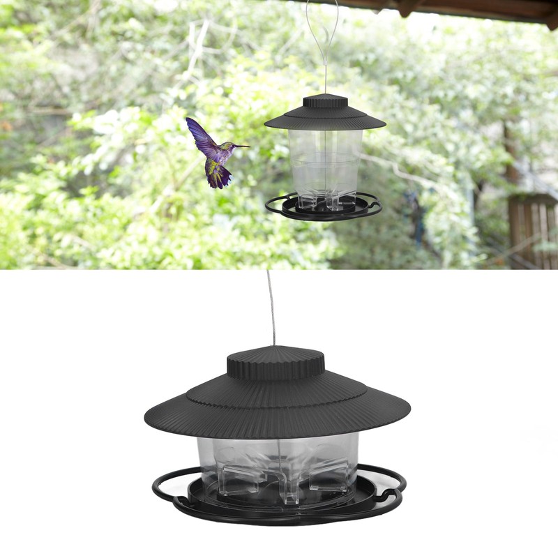 Bird Feeder 1L Durable ABS Easy Filling Transparent Container Portable