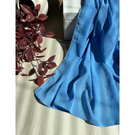 Xirhoot Hijab para mujer, hiyab de gasa de alta calidad, para mujeres musulmanas, Azul French, Estándar