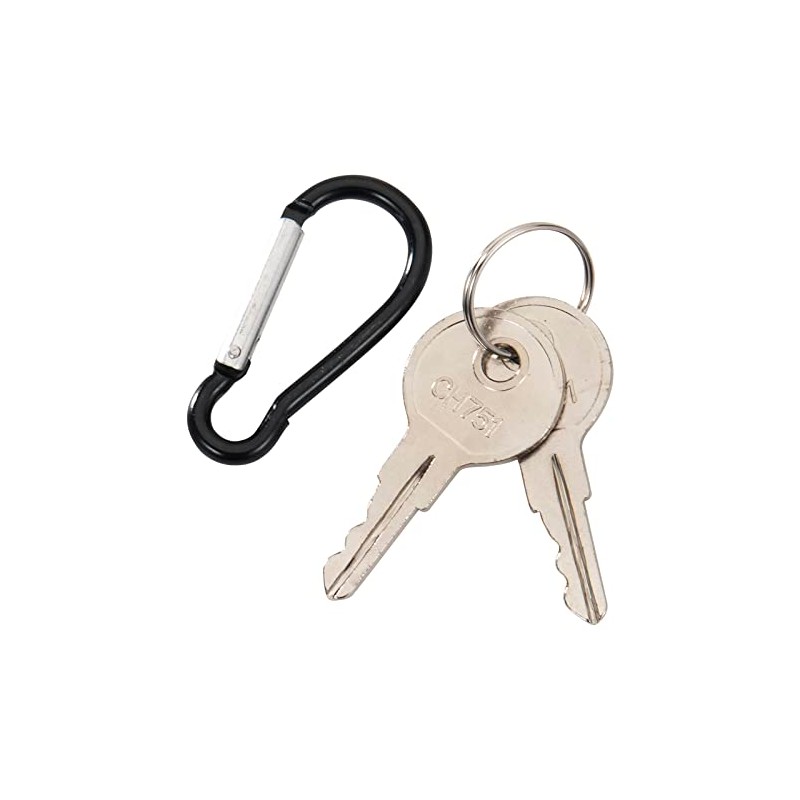 2 PCS CH751 Replacement Keys with Keychain Universal Fitment for