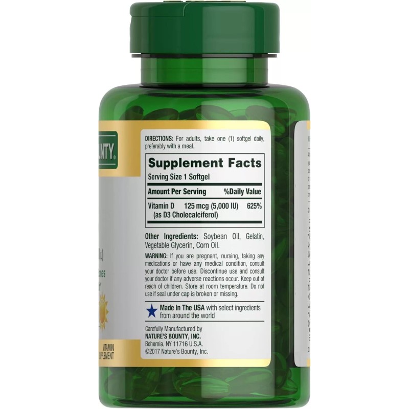 Nature’s Bounty Nature's Bounty Vitamin D3 125mcg (5,000 IU) -