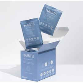 HABITS BY NOT A FANCY KITCHEN  Proteína Vegetal en Polvo  Sabor Vainilla  16 Sobres Cont. Net 30.5g  23.5 g de Proteína Por Porción  Sin Azúcares...  
