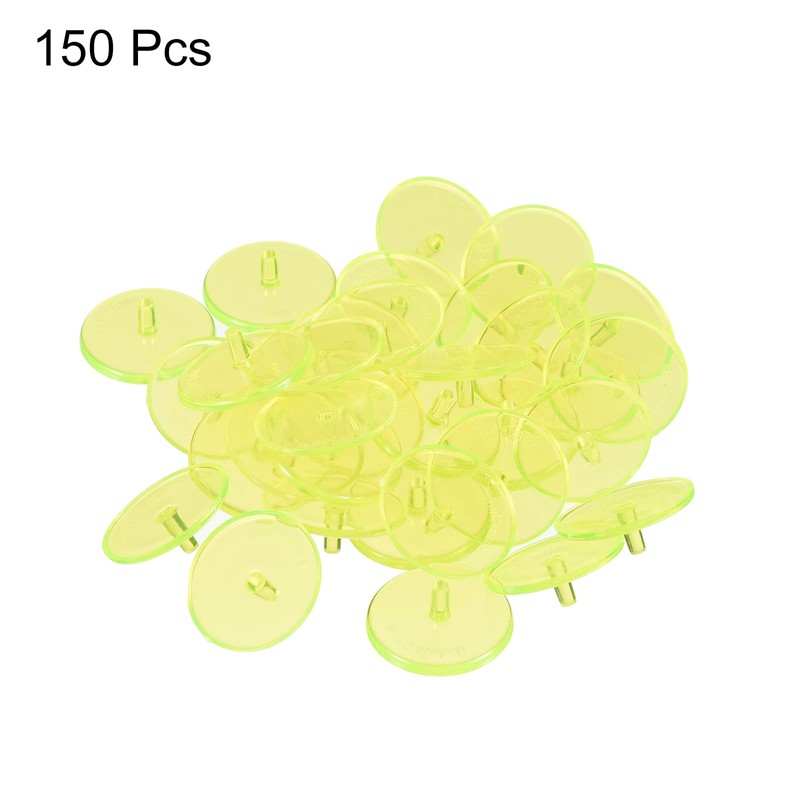 PATIKIL 150pcs Golf Ball Markers 24mm Round Clear Flat Position