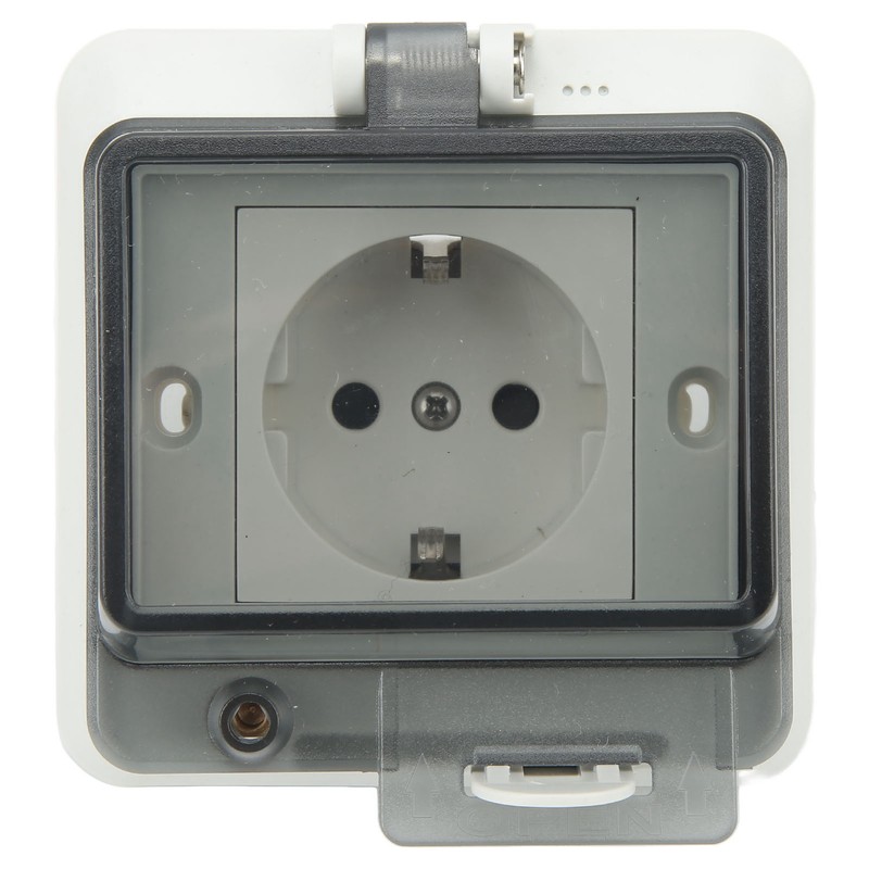 Standard IP66 Waterproof Wall Outlet Wall Mounted Concealed Plug Adapter