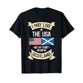 Scotland American Flag USA Scottish Roots Gifts T-Shirt