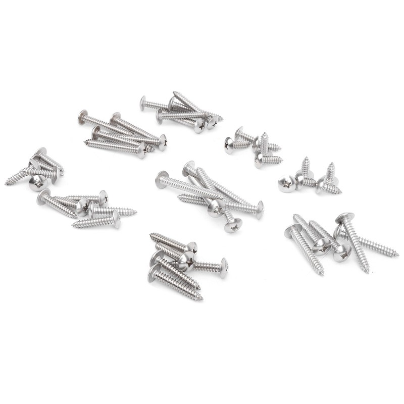45Pcs SelfTapping Screw Set Cross Oval Head 304 Stainless Steel