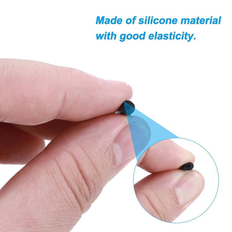 uxcell 100Pcs Silicone End Caps, 2mm(1/16") ID 14.5mm(9/16") Height Round
