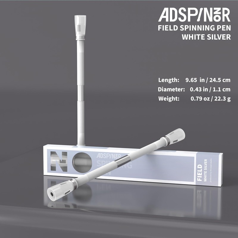 Spinning Pen - Gradient Field White-Sliver, Rolling Finger Rotating Pen