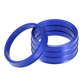 A ABSOPRO Wheel Hub Centering Rings OD 72.6mm to ID 64.1mm Wheel Hub Centering Rings Wheel Seat Centering Spacers Aluminum Alloy Blue (Set of 4)