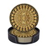 BOXIMIAO Drink Coasters with Holder Stand Set of 6, Mandala