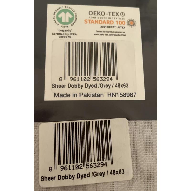 GAP HOME 100 % Organic Cotton Curtain Pair 48 x