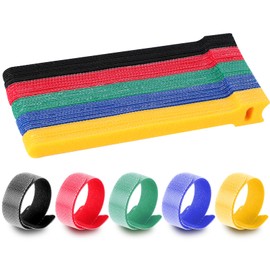 50 PCS Ataduras de Cables Reutilizables, T-type Correas de Cable Ajustables,Bridas para Cables Organizador Cables para gestin de cables y organizacin 