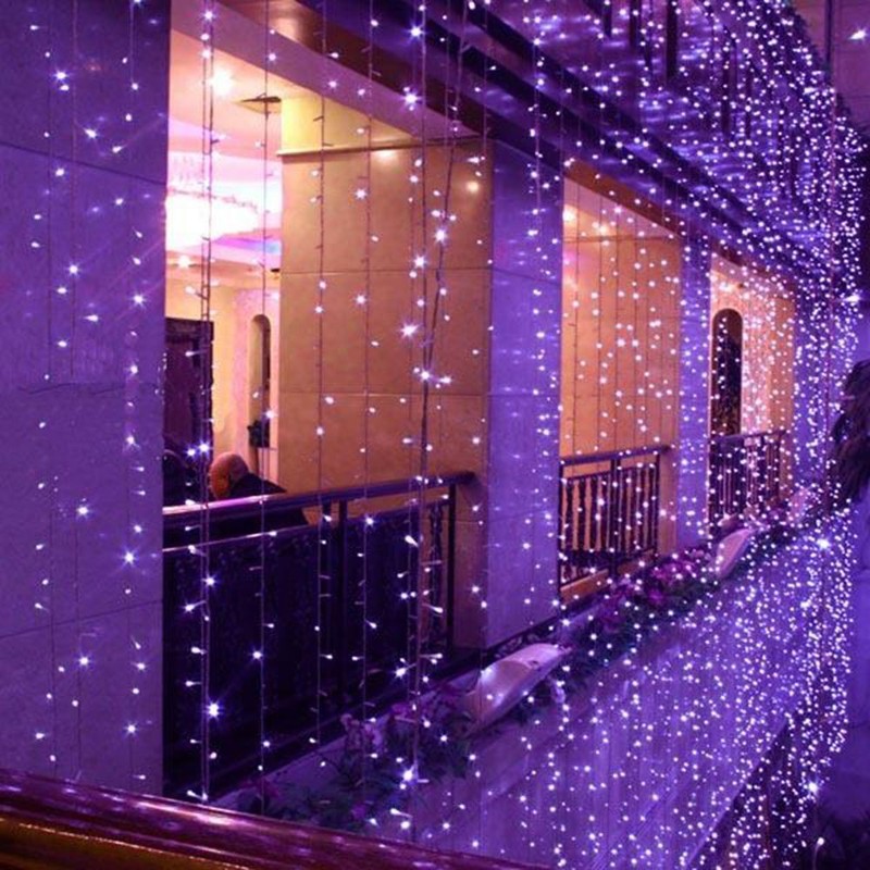 2M x 2M Window Curtain Lights Plug In Backdrop Curtain