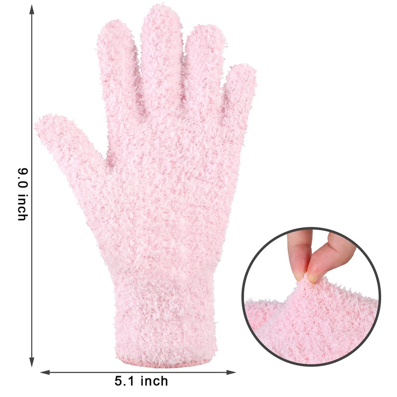 4 pares de guantes de microfibra lavables y reutilizables, guantes