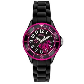 S.Oliver Mädchen Analog Quarz Armbanduhr SO-2993-PQ