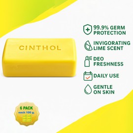Godrej Cinthol Lime Refreshing Deo Soap – 6 Pack (100g Each)