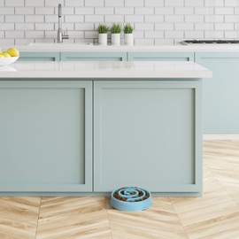 Relaxdays Anti Sling Bowl, Feeding Bowl for Dogs, Pet Bowl 600 ml, Slow Eating, Dog Bowl Dishwasher Safe, Blue, 5 x 21 x 21 cm