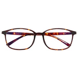 Zoff Wellington Type PC Glasses, PC Regular Type (Blue Light Cut Rate Approx. 35%) Transparent Lenses, PC Glasses, PC Glasses, PC Glasses, Men's, Women's, Stylish [54 □ 17-138], demi brown