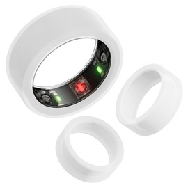 Silicone Cover Compatible with Oura Ring Protector, Elastic Case for Oura Ring Gen 3 Working Out - Protector for Working Out 3PCS (Transparent White*3, M for 11/12/13)