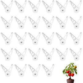 ZYEKIU Pack of 30 Plant Benders, Low Stress Training Clips, 360° Adjustable Plant Clips, Plant Growth Bender for Bending Plant Stems and Changing the Growth Direction (White)