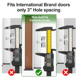 Baomain 3" Hole Spacing C-to-C Sliding Door Handle Set, Surface Mount Clamp Latch Replacement for Patio Glass Doors, Aluminum Mill Finish Inside Handle & Outside Pull