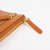 Les.conni Women's Long Wallet, Genuine Leather, L-Shaped Zipper, Slim, Thin,
